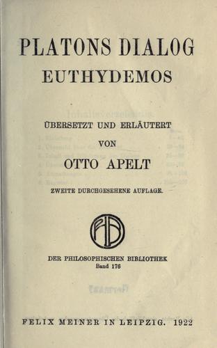 Πλάτων: Sämtliche Dialoge (German language, 1916, Meiner)