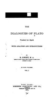 Όμηρος, Plato, Πλάτων: The Dialogues of Plato (1874, Scribner, Armstrong, and co.)